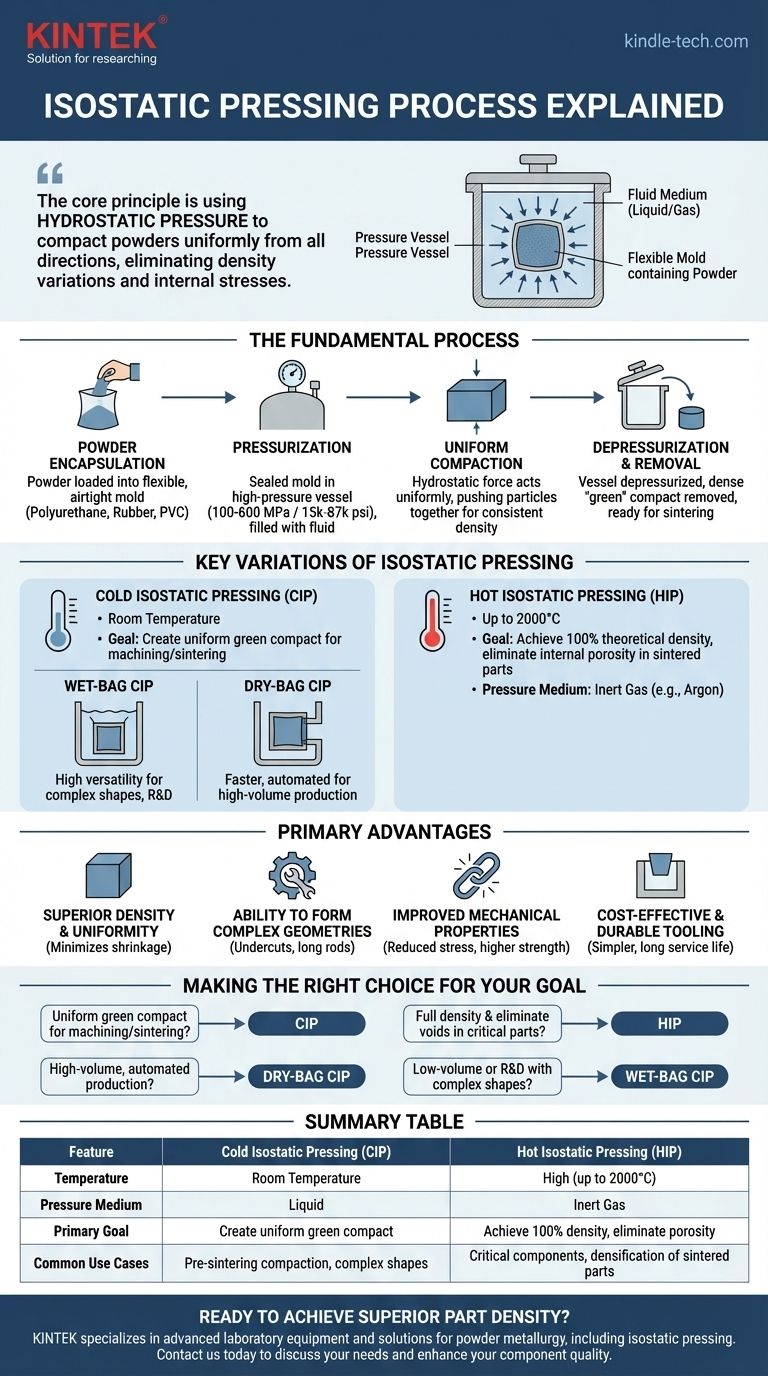 Qual è il processo di pressatura isostatica? Ottenere una densità uniforme per pezzi complessi Guida Visiva