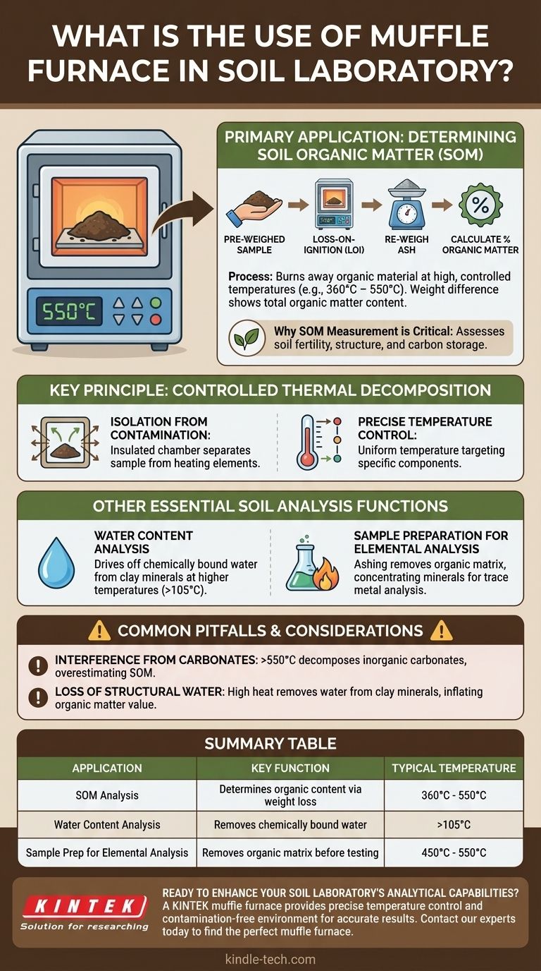 ما هو استخدام الفرن الكاتم في مختبر التربة؟ ضروري للتحليل الدقيق للمادة العضوية في التربة دليل مرئي