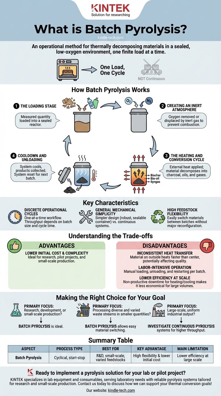 ما هي الانحلال الحراري بالدفعات؟ عملية "البدء-الإيقاف" لتحويل النفايات بمرونة دليل مرئي
