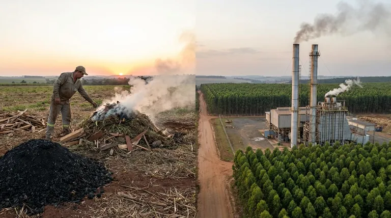 Por que o biocarvão é controverso? Equilibrando a Promessa Climática com os Riscos do Mundo Real