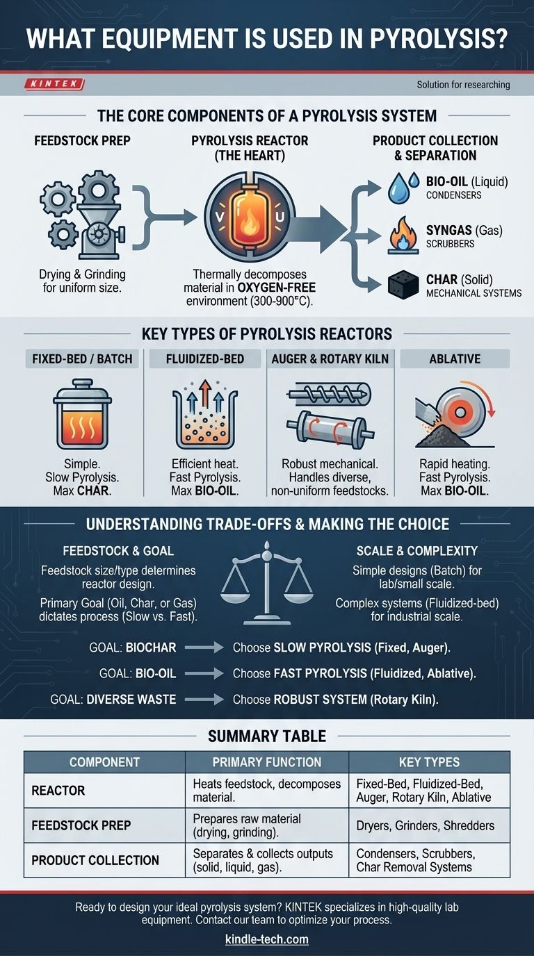 ما هي المعدات المستخدمة في التحلل الحراري؟ اختيار المفاعل المناسب للمواد الأولية والمنتجات الخاصة بك دليل مرئي