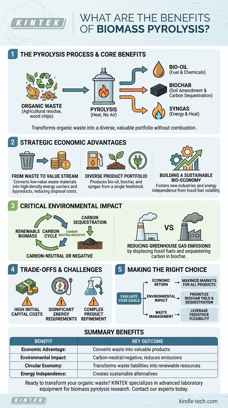 바이오매스 열분해의 이점은 무엇인가요? 폐기물을 지속 가능한 에너지 및 경제적 자산으로 전환 시각적 가이드