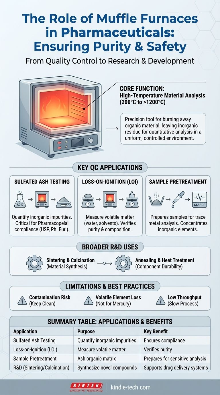 Wofür wird ein Muffelofen in der Pharmazie verwendet? Essentiell für Reinheit & Qualitätskontrolle Visuelle Anleitung