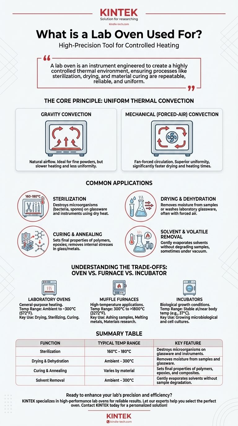 Para que serve um forno de laboratório? Um guia para aquecimento, esterilização e secagem de precisão Guia Visual