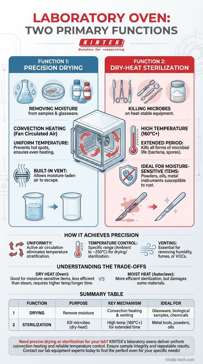 Quelles sont les deux utilisations d'une étuve de laboratoire ? Séchage et stérilisation avec précision Guide Visuel