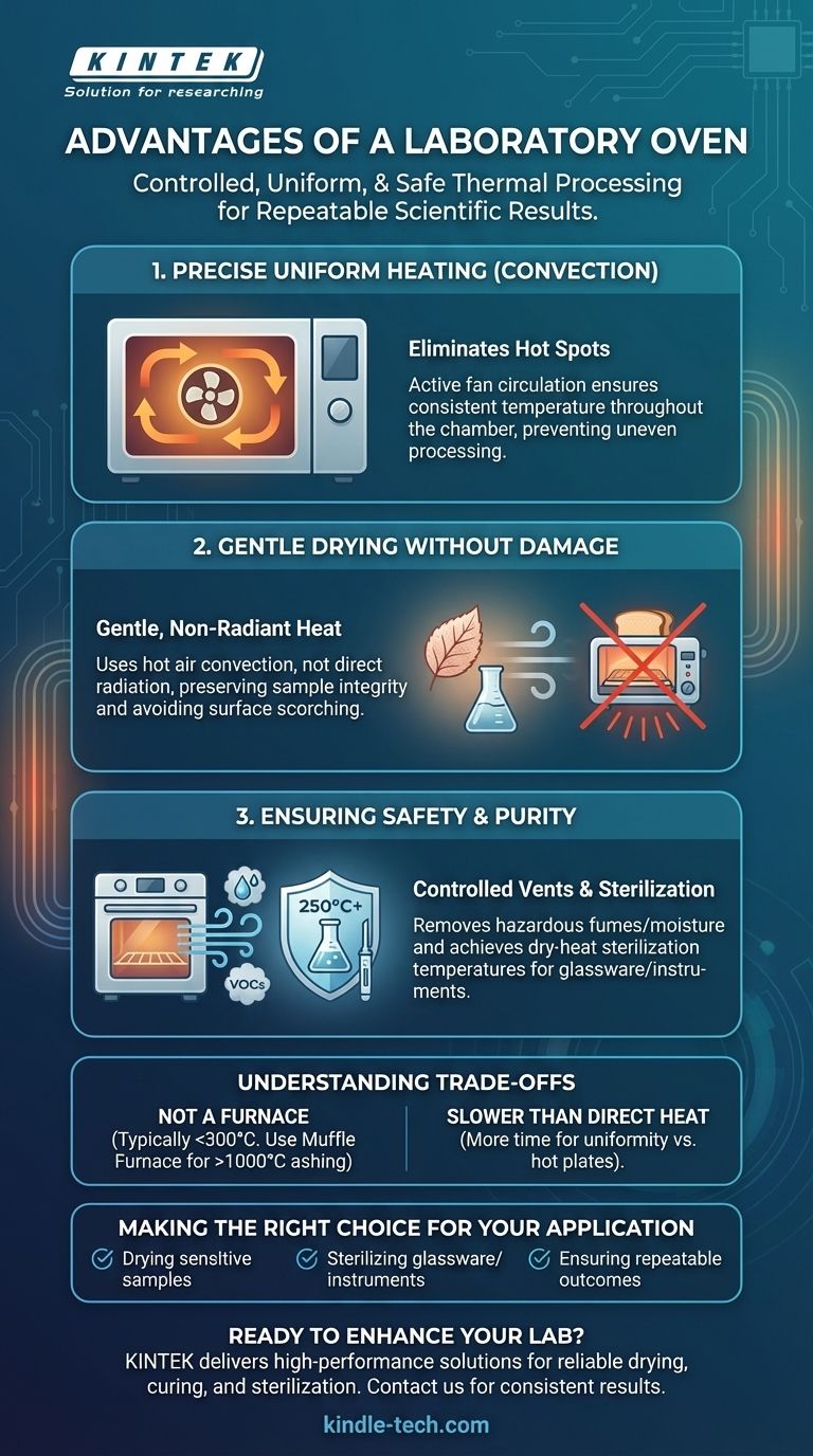 Quali sono i vantaggi di un forno da laboratorio? Ottenere un'elaborazione termica precisa, uniforme e sicura Guida Visiva