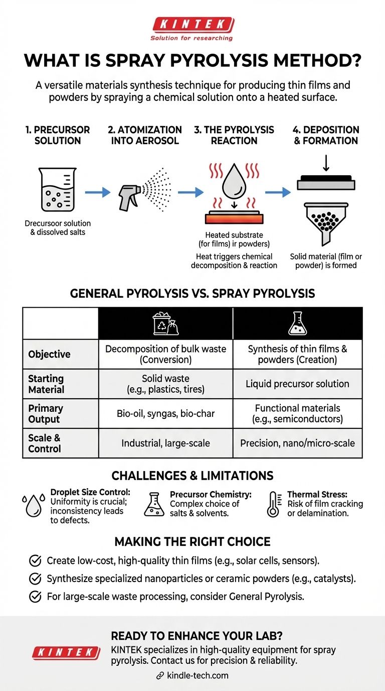O que é o método de pirólise por pulverização? Um Guia para a Síntese de Filmes Finos e Pós de Precisão Guia Visual
