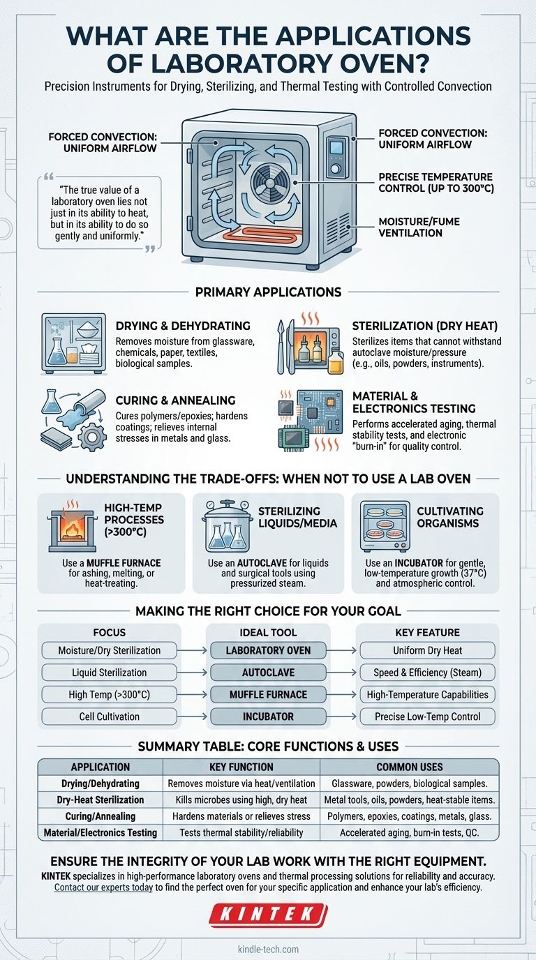 Quali sono le applicazioni del forno da laboratorio? Essenziale per l'essiccazione, la sterilizzazione e i test Guida Visiva