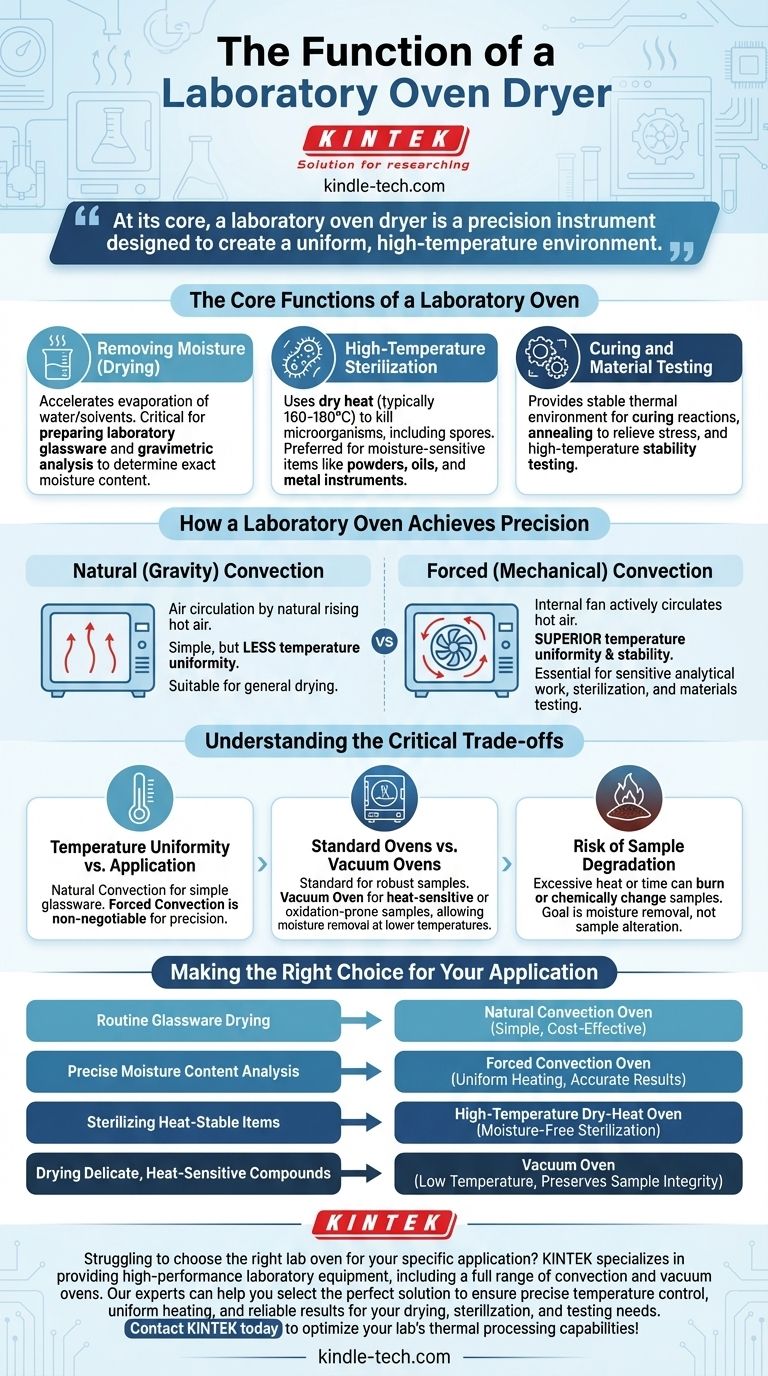 Quelle est la fonction de l'étuve de laboratoire ? Assurer un séchage, une stérilisation et des tests précis Guide Visuel