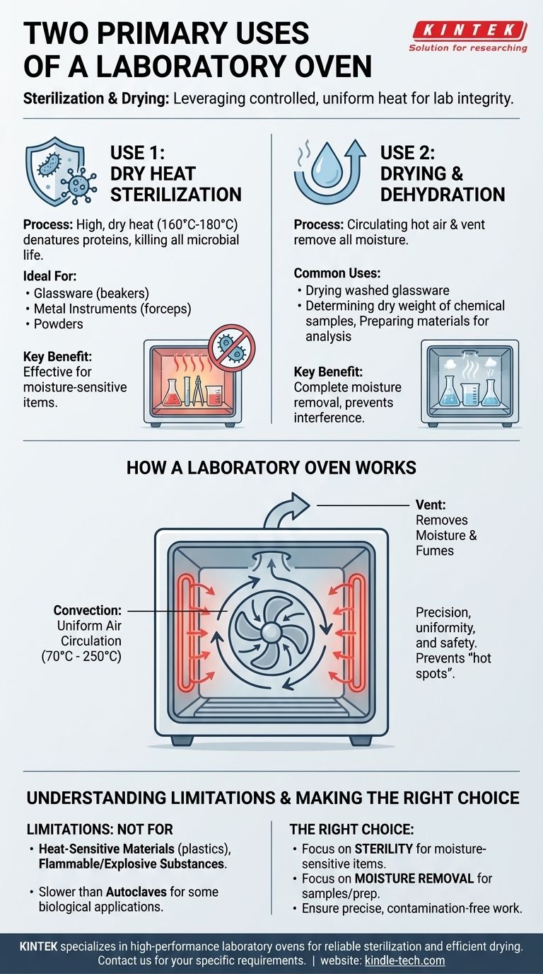 研究室でのオーブンの2つの用途は何ですか？滅菌と乾燥に不可欠 ビジュアルガイド