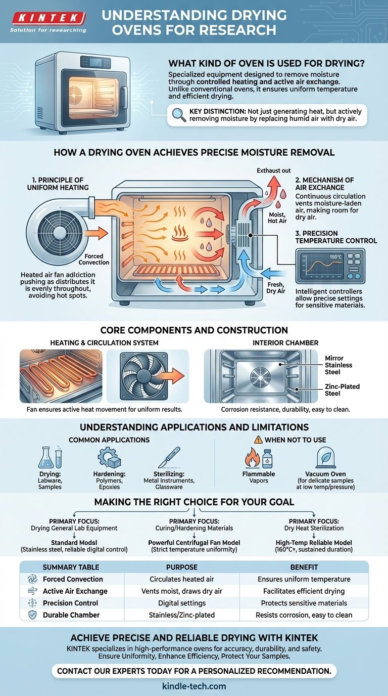 Quel type de four est utilisé pour le séchage ? Découvrez la précision d'une étuve de séchage de laboratoire Guide Visuel