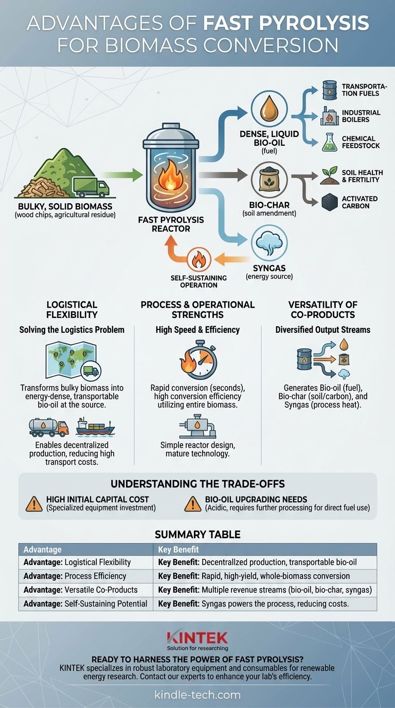 What are the advantages of fast pyrolysis? Unlock Efficient, Decentralized Biomass Conversion Visual Guide
