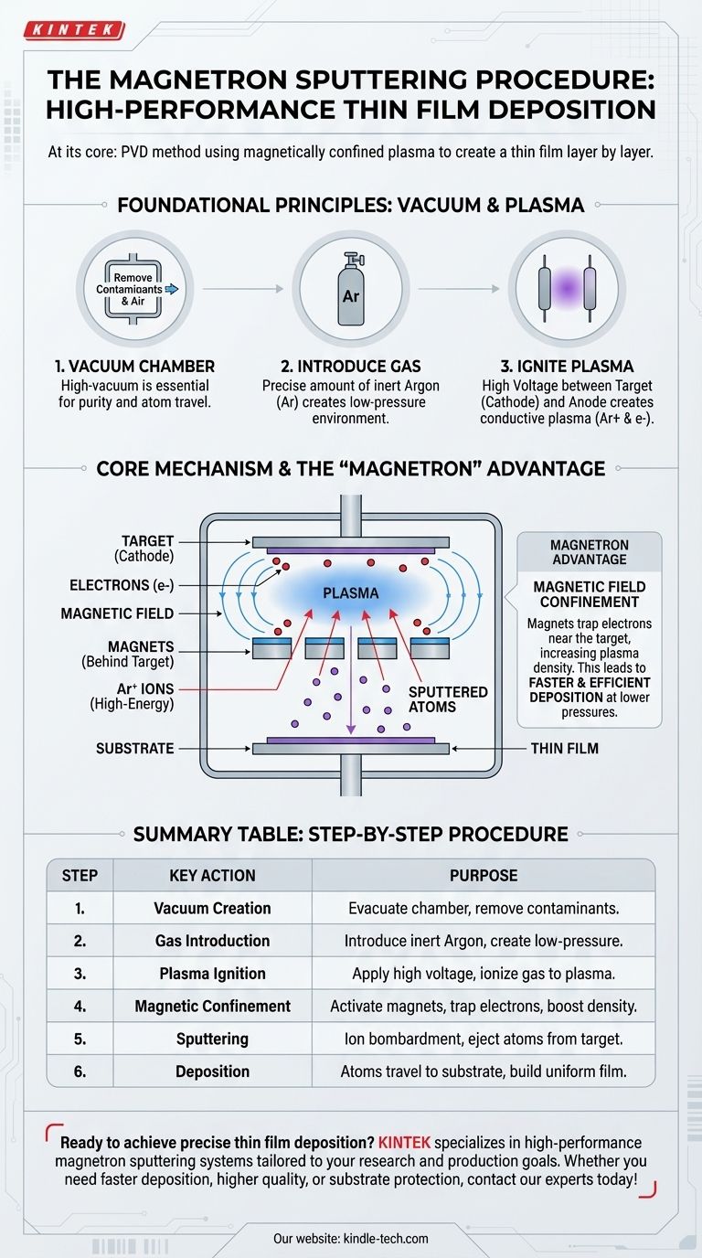 マグネトロンスパッタリングの手順とは？薄膜堆積のためのステップバイステップガイド ビジュアルガイド