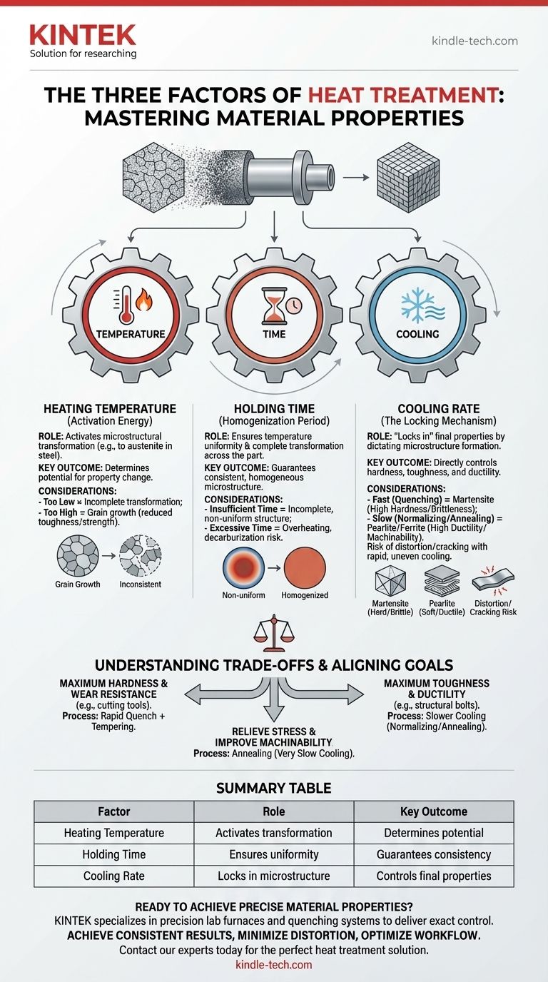 ما هي العوامل الثلاثة للمعالجة الحرارية؟ درجة حرارة الإتقان، والوقت و معدل التبريد دليل مرئي