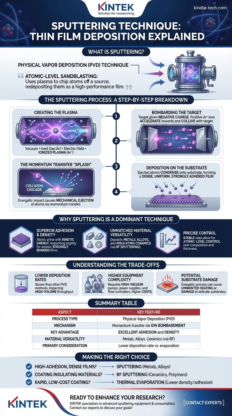 Что такое метод распыления для осаждения тонких пленок? Достижение превосходного качества тонких пленок Визуальное руководство