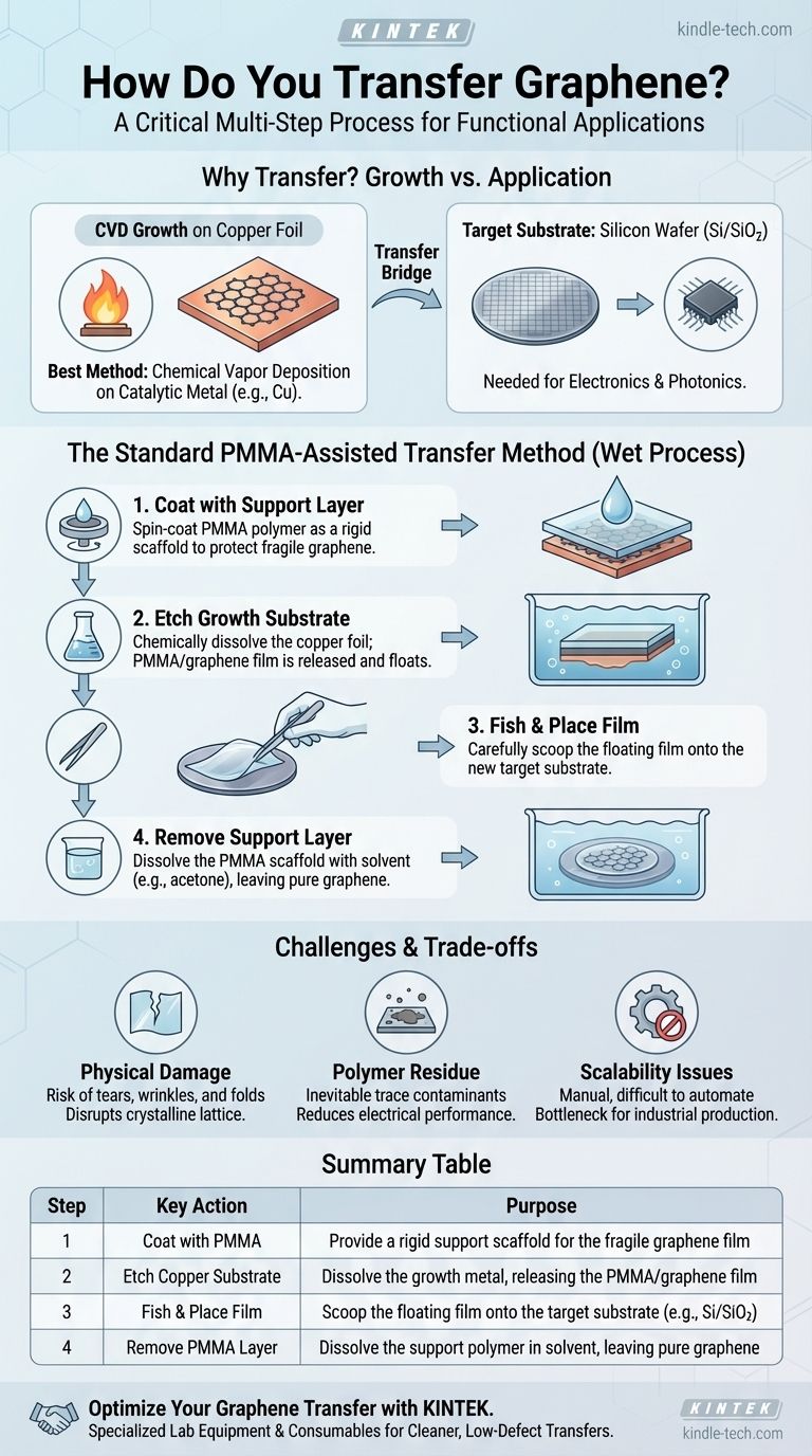 Как перенести графен? Освойте процесс влажного переноса с помощью ПММА для безупречных результатов Визуальное руководство