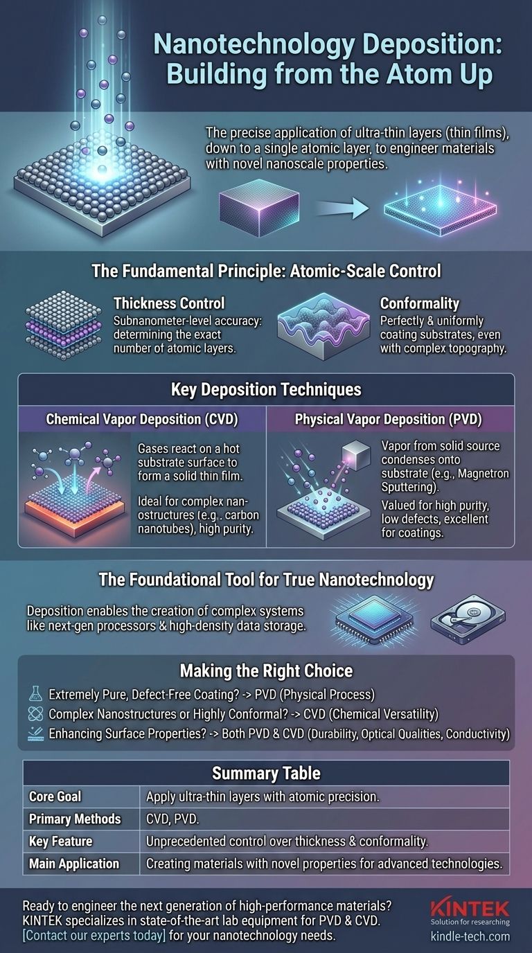 Qu'est-ce que le dépôt en nanotechnologie ? Construire des matériaux haute performance atome par atome Guide Visuel