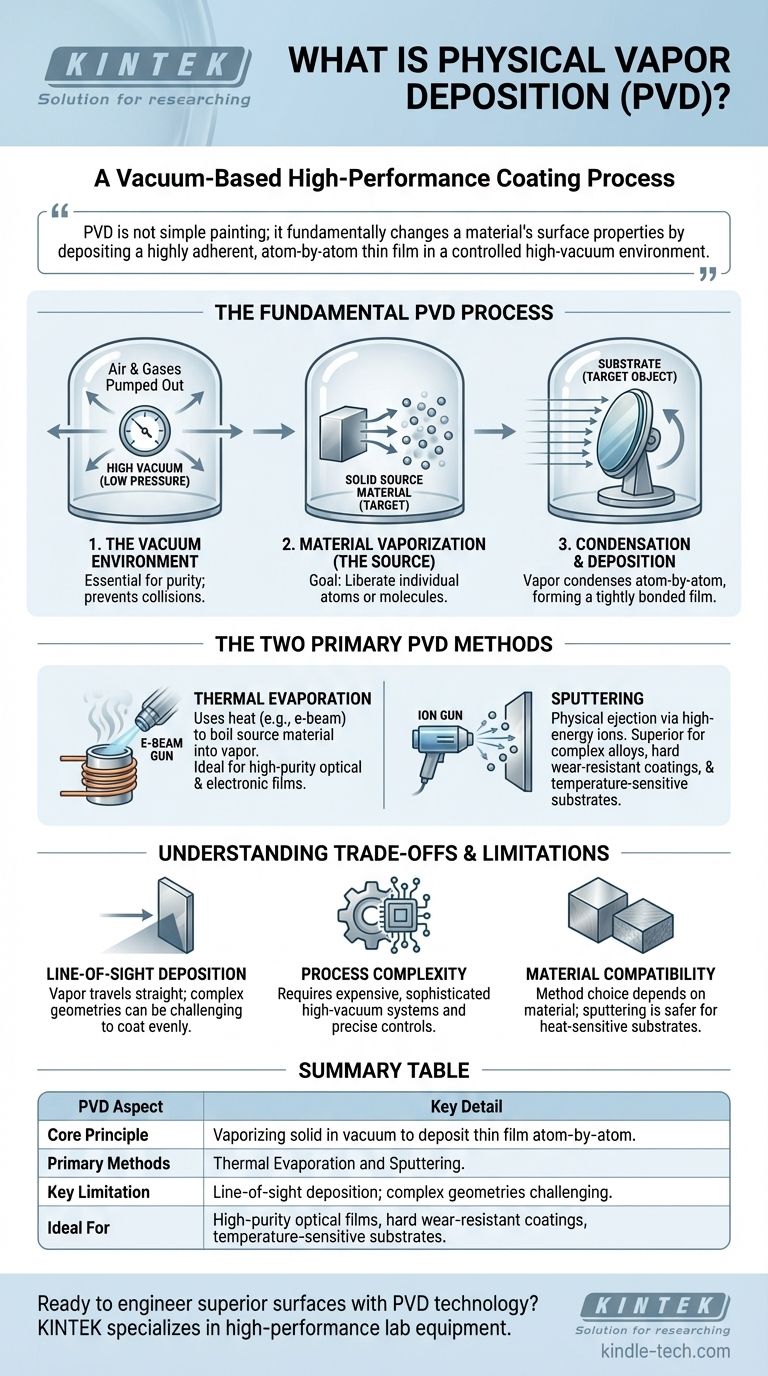 O que é o processo de Deposição Física de Vapor? Um Guia para Revestimentos de Película Fina de Alto Desempenho Guia Visual