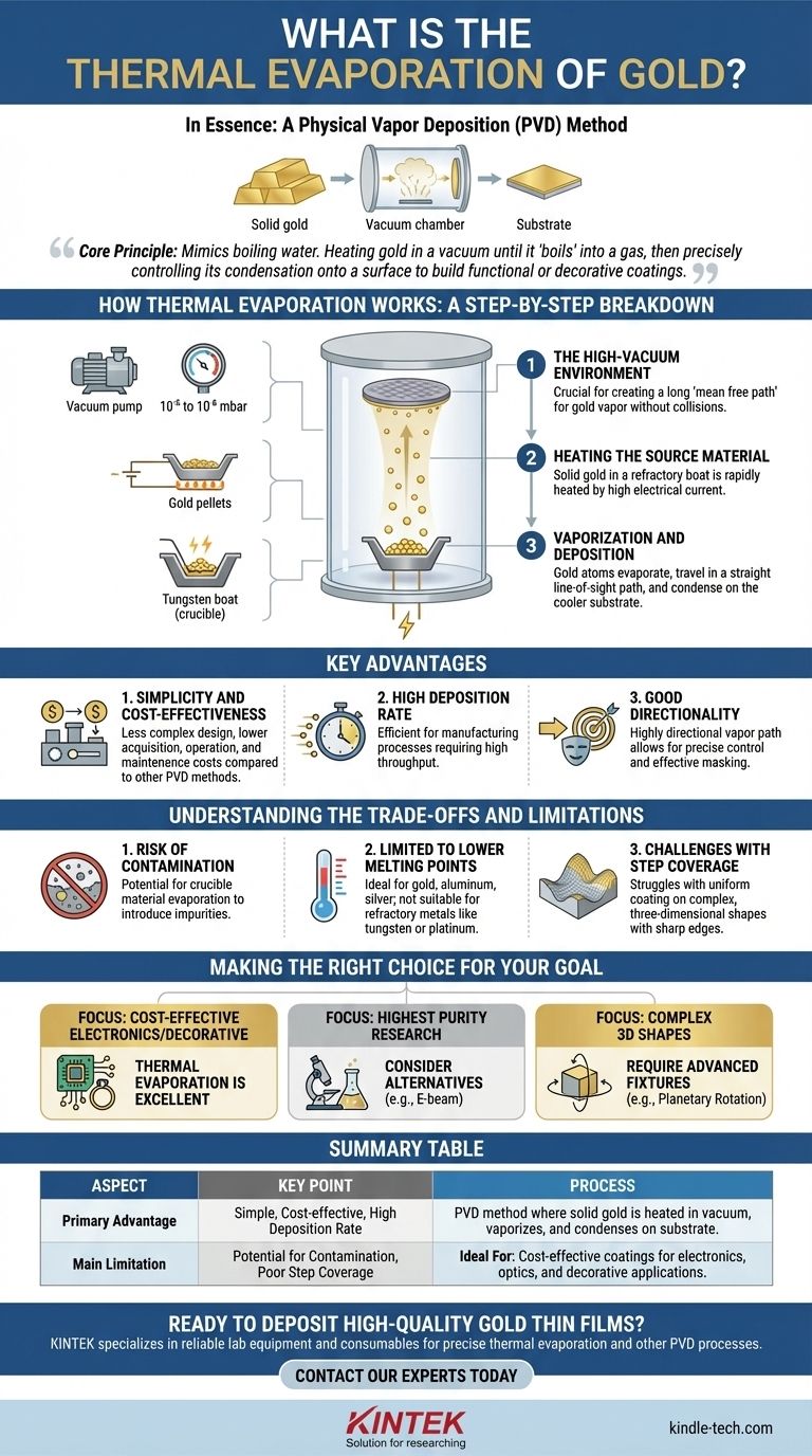 Qu'est-ce que l'évaporation thermique de l'or ? Un guide simple pour le dépôt de couches minces d'or Guide Visuel