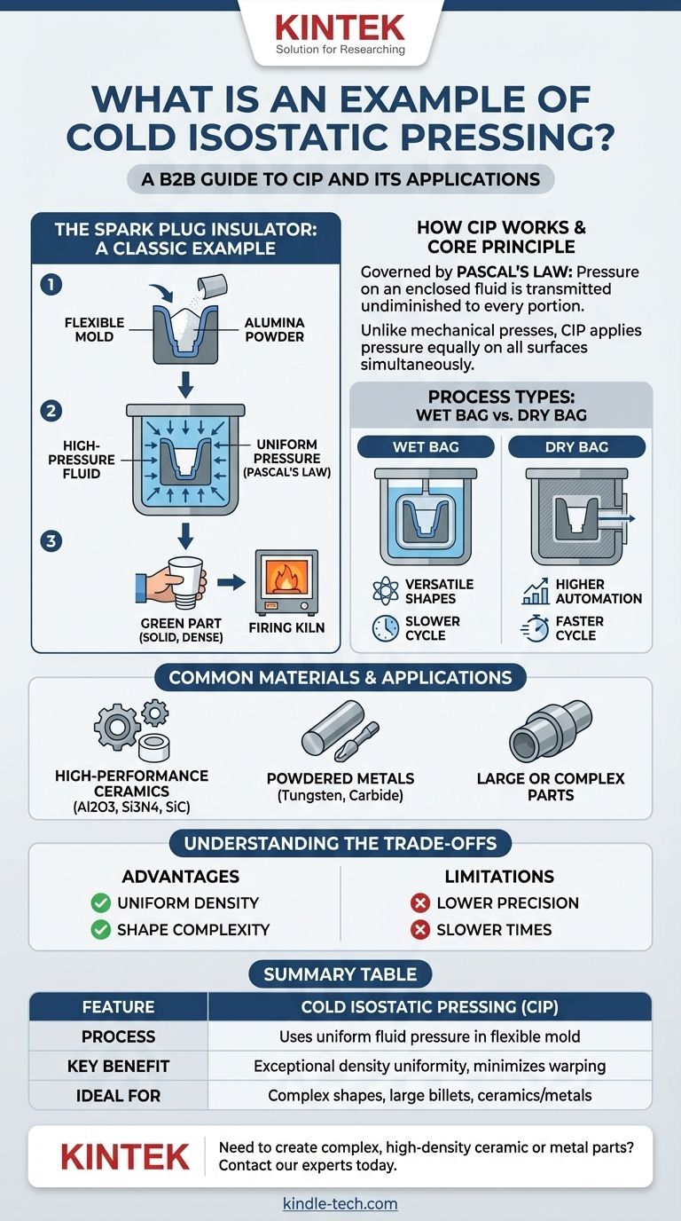 冷間等方圧加圧の例は何ですか？複雑な部品で均一な密度を実現する ビジュアルガイド