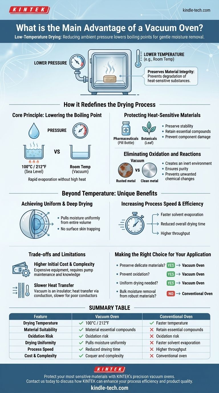 真空烘箱的主要优势是什么？温和干燥热敏材料 图解指南