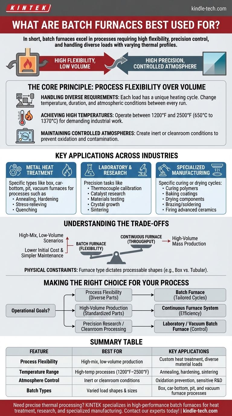 배치로(Batch Furnace)는 어떤 용도로 가장 잘 사용됩니까? 열처리 및 R&D에서 유연성 극대화 시각적 가이드