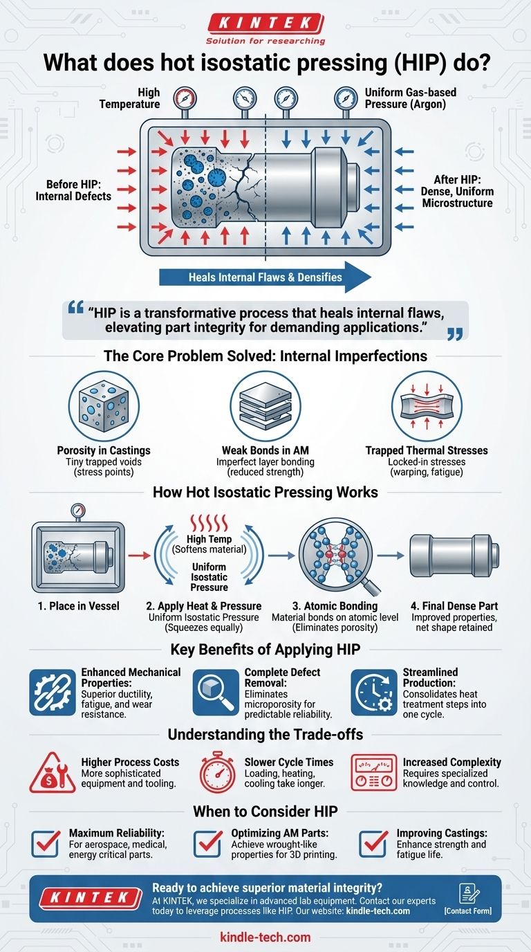 Cosa fa la pressatura isostatica a caldo? Elimina i difetti interni per prestazioni superiori dei componenti Guida Visiva
