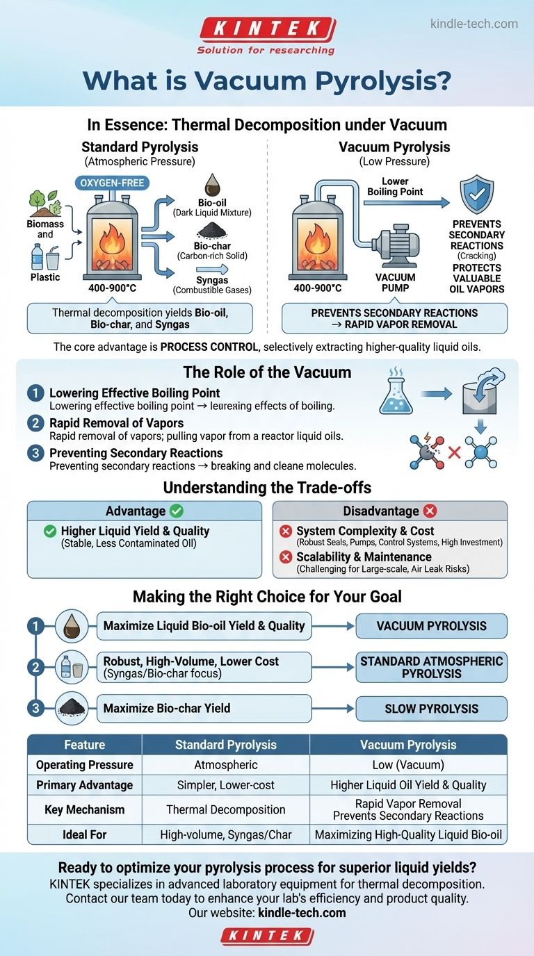 ¿Qué es el método de pirólisis al vacío? Maximice el rendimiento de líquidos con un control preciso del proceso Guía Visual