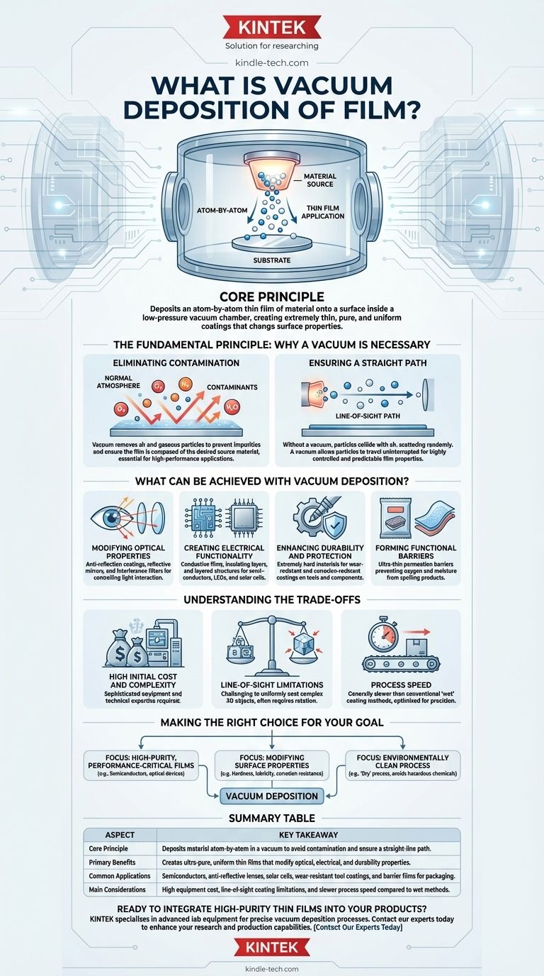 Qu'est-ce que le dépôt sous vide de films ? Un guide des revêtements ultra-minces et de haute pureté Guide Visuel