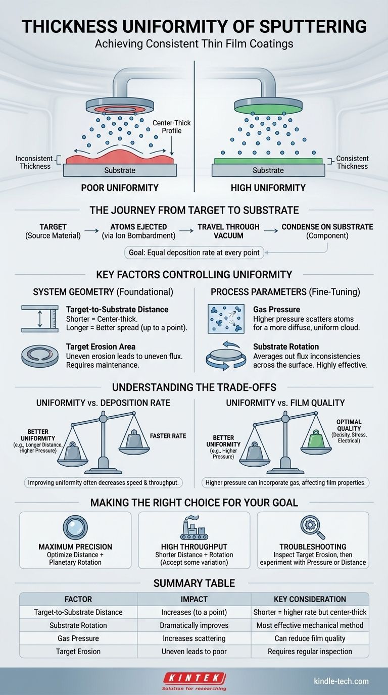 Cos'è l'uniformità dello spessore nella sputtering? La chiave per una qualità costante dei film sottili Guida Visiva