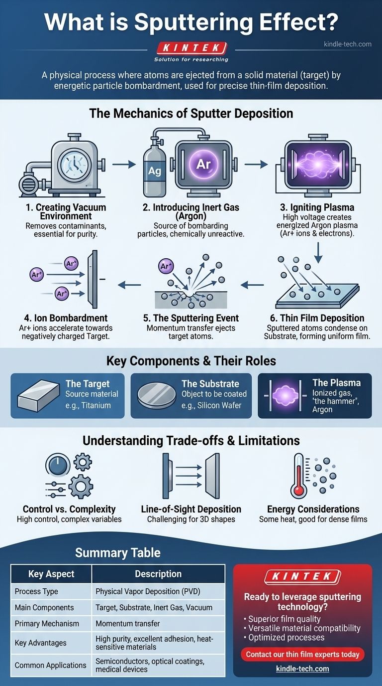 Qu'est-ce que l'effet de pulvérisation cathodique ? Un guide complet de la technologie de dépôt de couches minces Guide Visuel