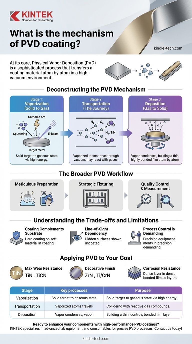 Qual è il meccanismo del rivestimento PVD? Una guida passo-passo alla deposizione di film sottili Guida Visiva