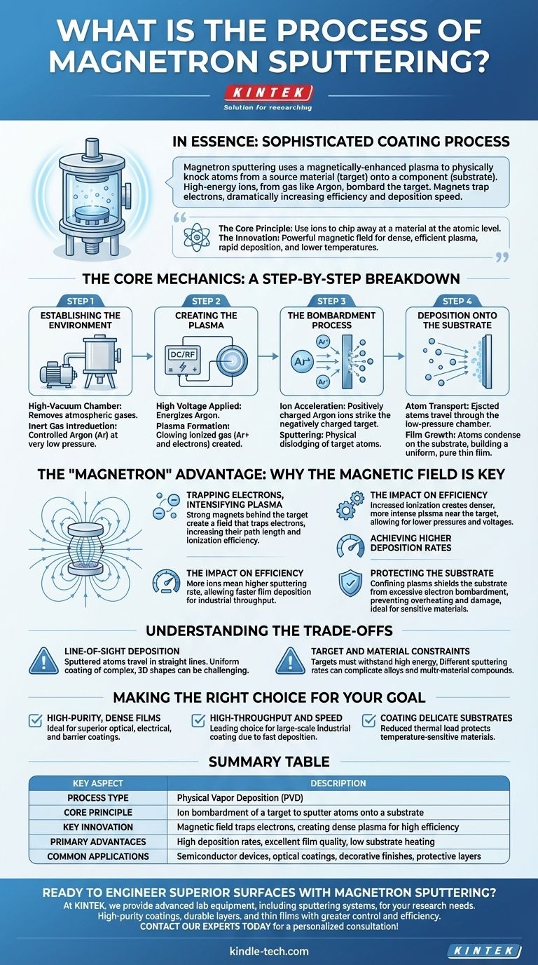 Qual è il processo di sputtering a magnetron? Una guida per la deposizione di film sottili di alta qualità Guida Visiva