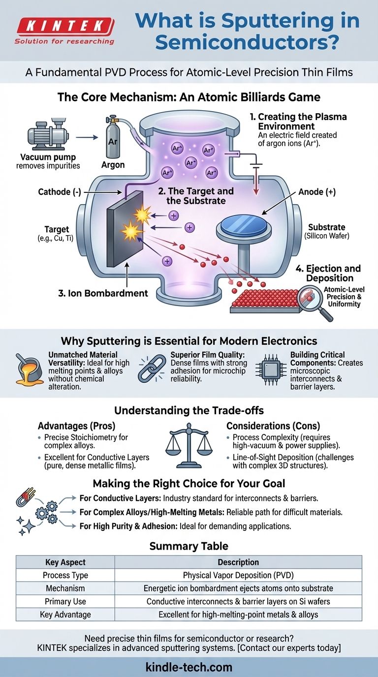 What is sputtering in semiconductors? A Guide to Precision Thin Film Deposition Visual Guide