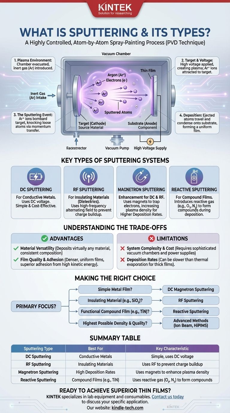 Cos'è lo sputtering e quali sono i suoi tipi? Una guida ai metodi di deposizione di film sottili Guida Visiva