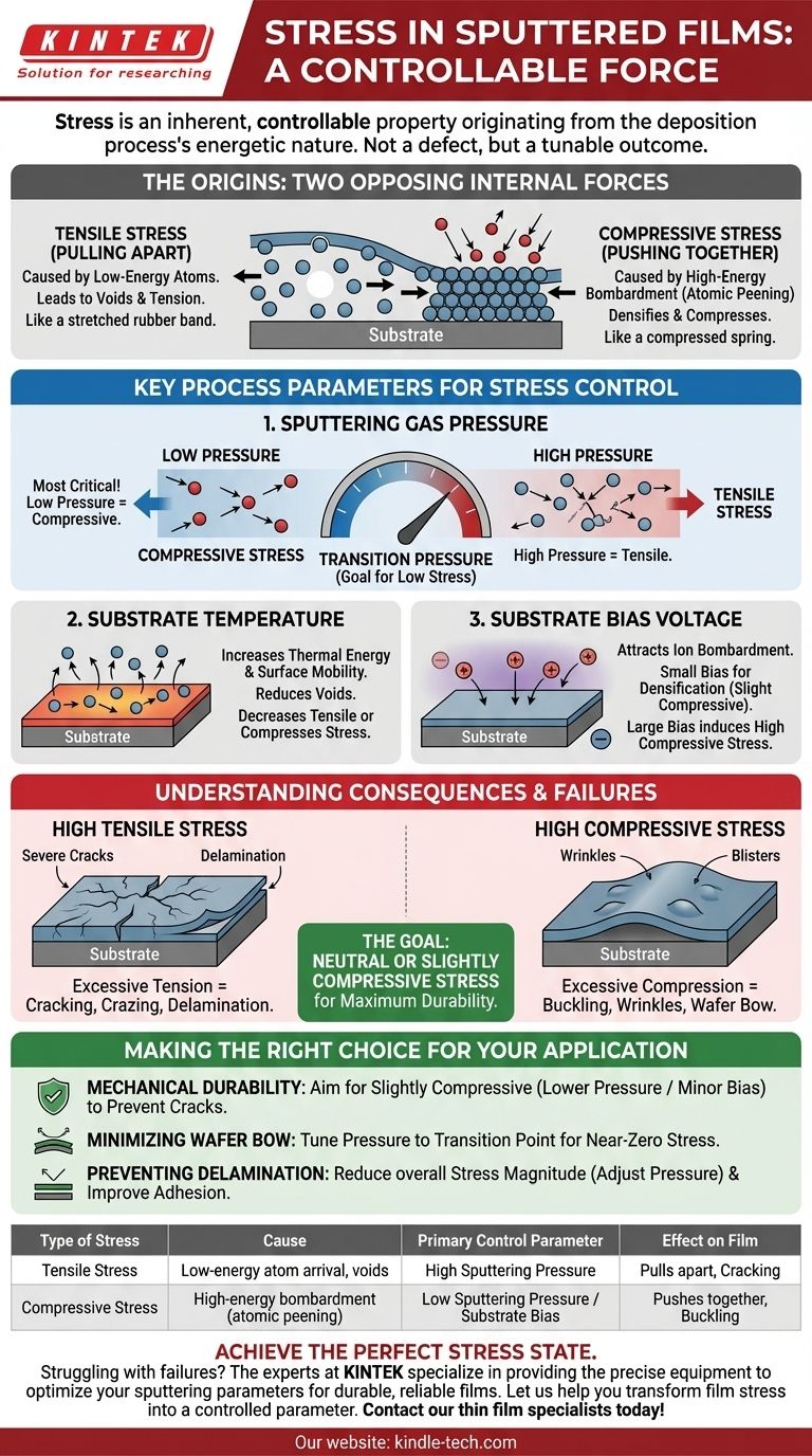 ¿Cuál es la tensión en las películas magnetronadas? Dominando el control de la tensión para la durabilidad de la película Guía Visual