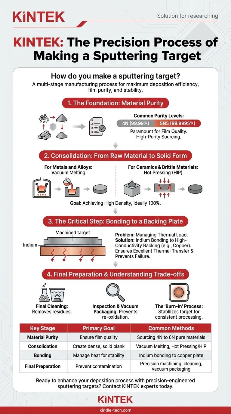 如何制作溅射靶材？高性能靶材制造完整指南 图解指南