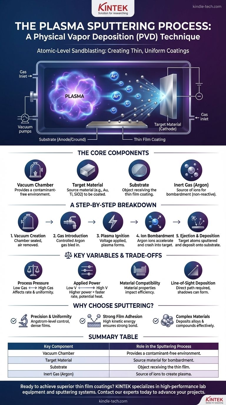 Что такое процесс плазменного распыления? Руководство по прецизионному нанесению тонких пленок Визуальное руководство