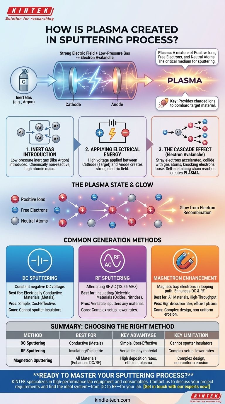 How is plasma created in sputtering process? Mastering Ionization for Superior Thin Films Visual Guide
