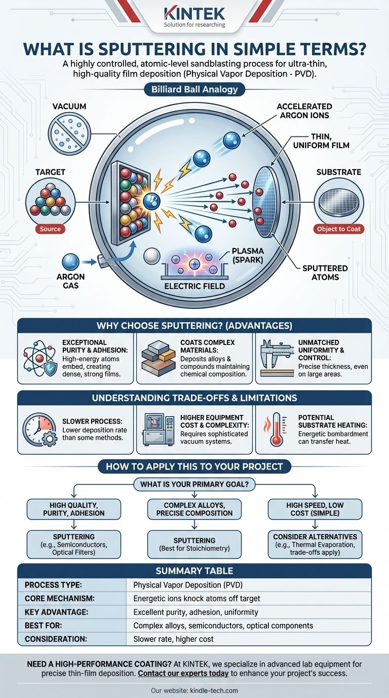 What is sputtering in simple terms? A Guide to High-Quality Thin Film Deposition Visual Guide