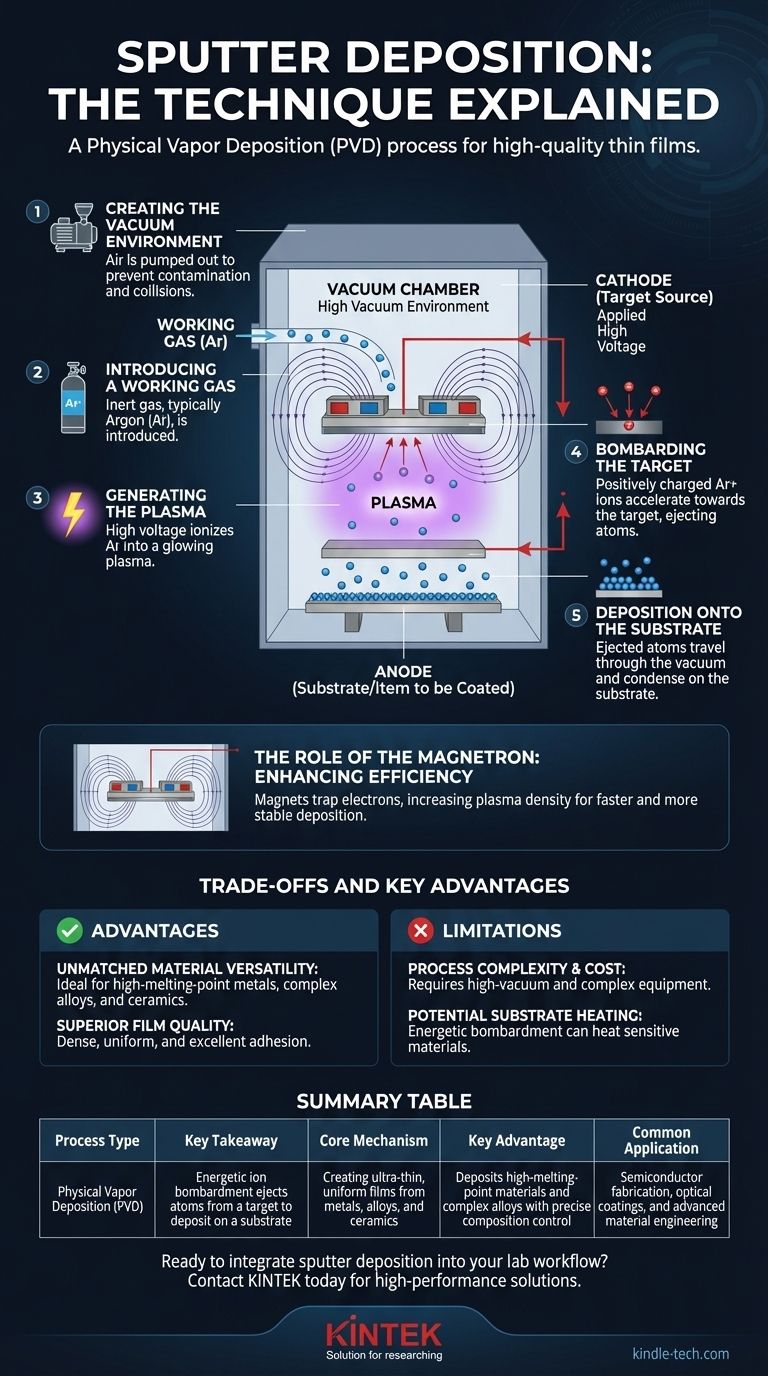 ¿Qué es la técnica de deposición por pulverización catódica? Una guía para recubrimientos avanzados de películas delgadas Guía Visual