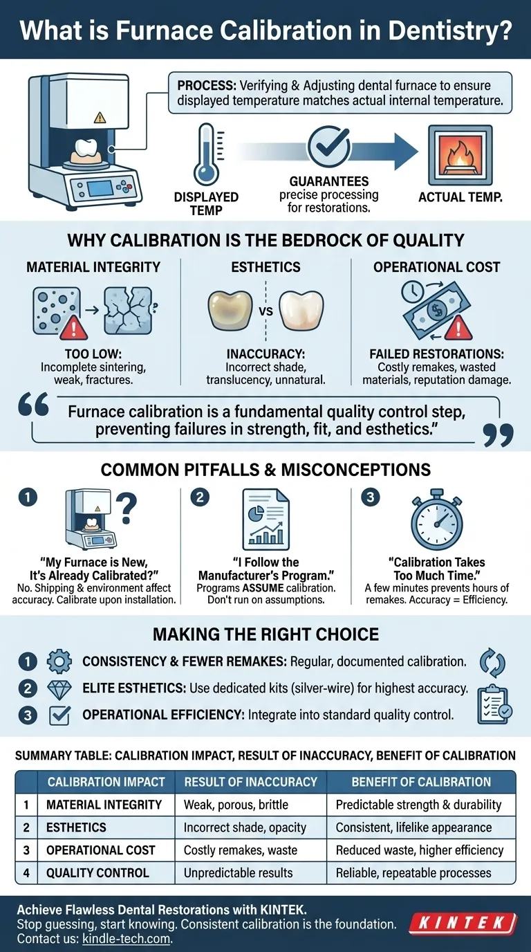 Cos'è la calibrazione del forno? Garantire temperature precise per restauri dentali perfetti Guida Visiva