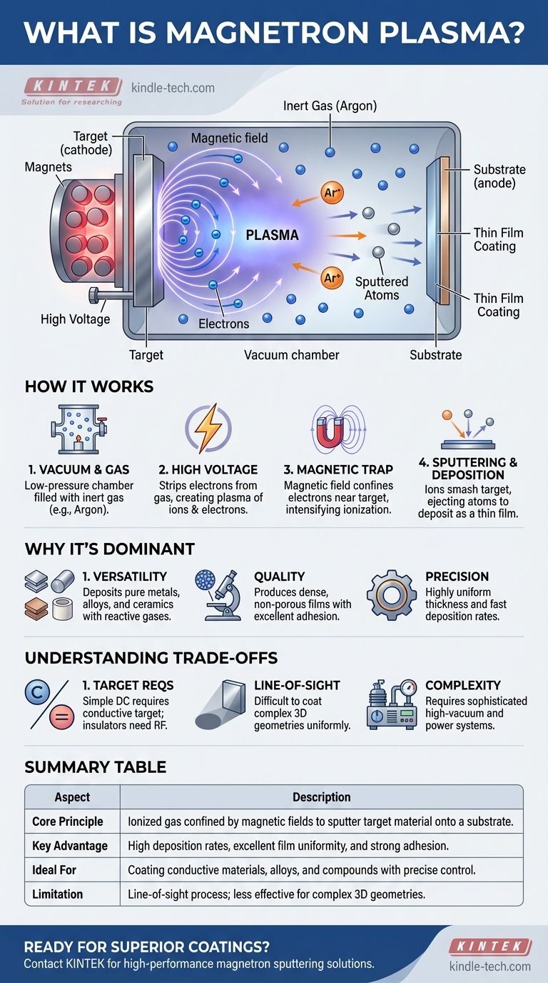 Cos'è il plasma a magnetron? Una guida alla deposizione di film sottili ad alta efficienza Guida Visiva