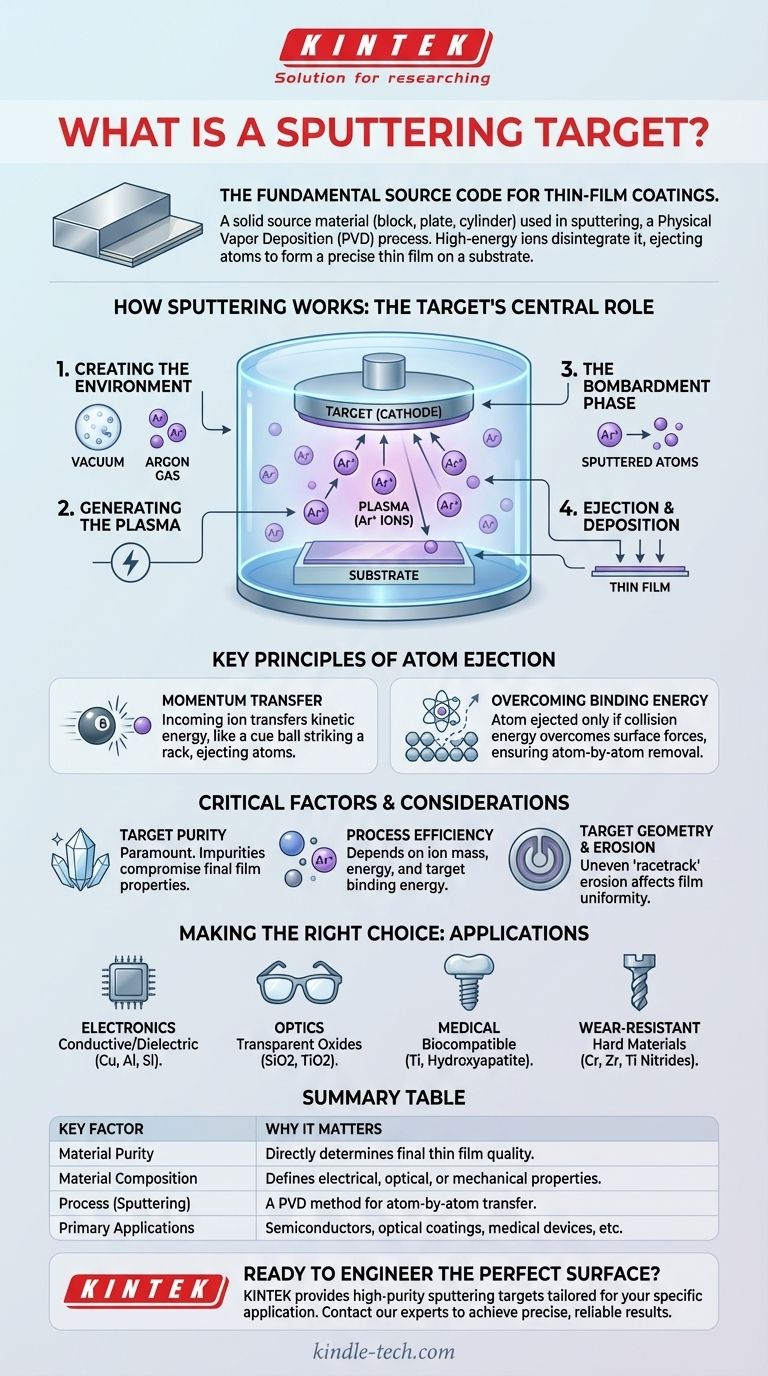 ¿Qué es un blanco de pulverización catódica? El plano para recubrimientos de película delgada de alto rendimiento Guía Visual