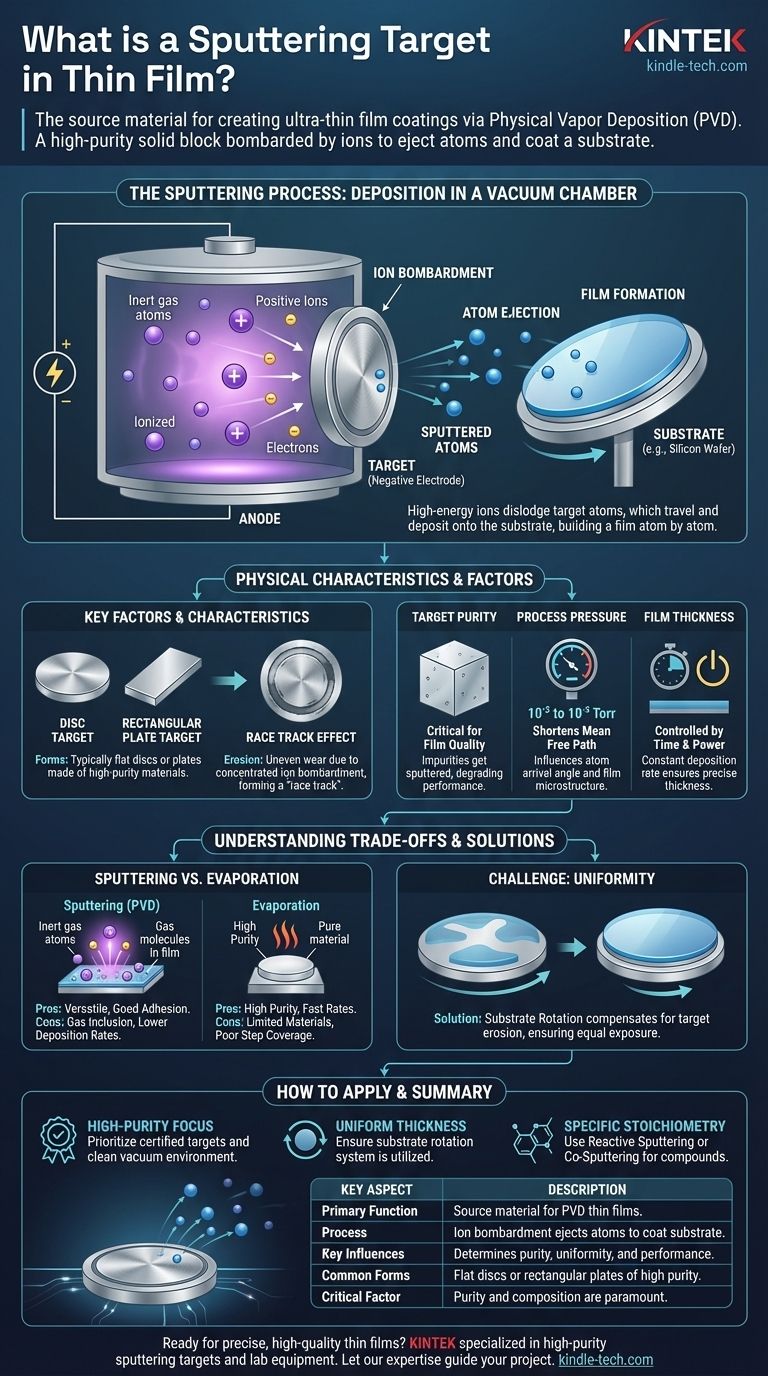 Qu'est-ce qu'une cible de pulvérisation dans les films minces ? La source essentielle pour des revêtements de haute qualité Guide Visuel
