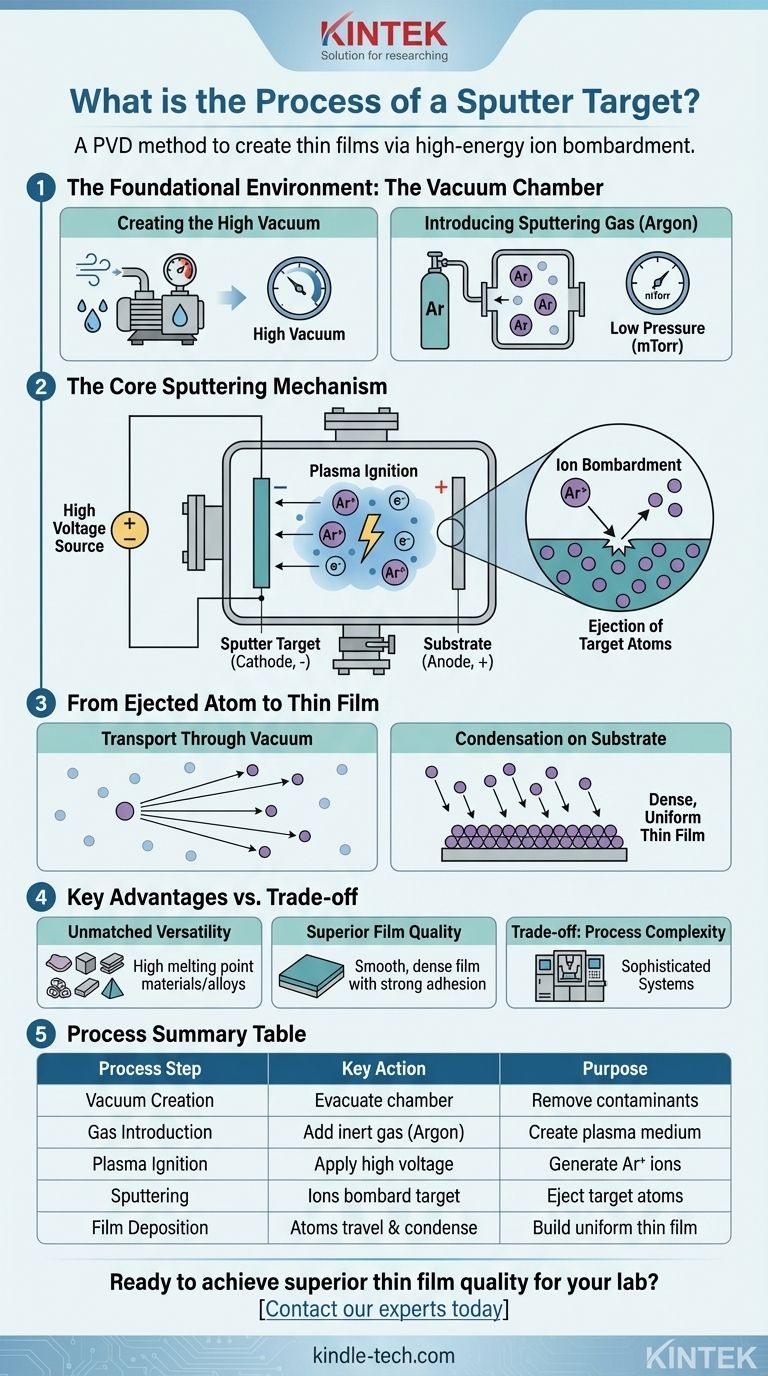 What is the process of a sputter target? A Guide to Physical Vapor Deposition Visual Guide
