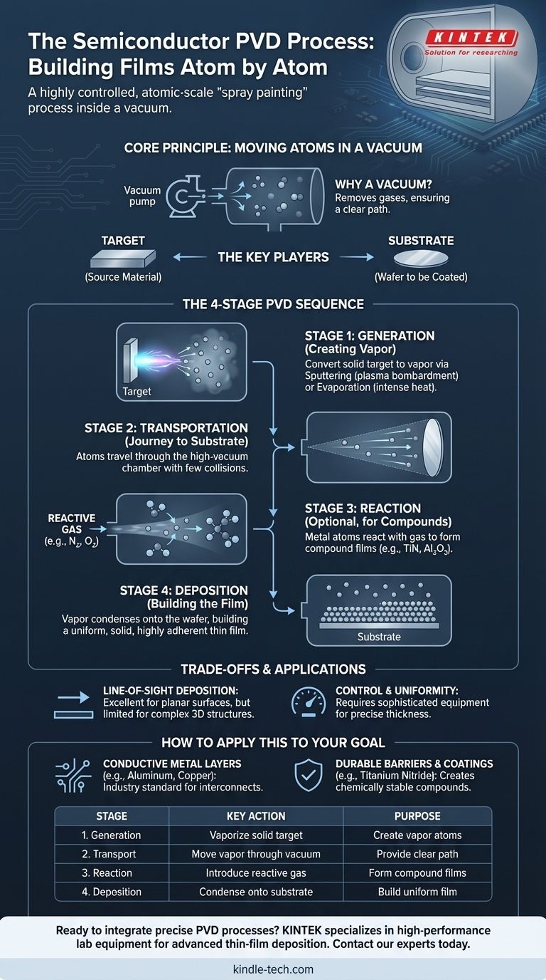 Qual é o processo de semicondutor PVD? Um Guia Passo a Passo para Deposição de Filme Fino Guia Visual
