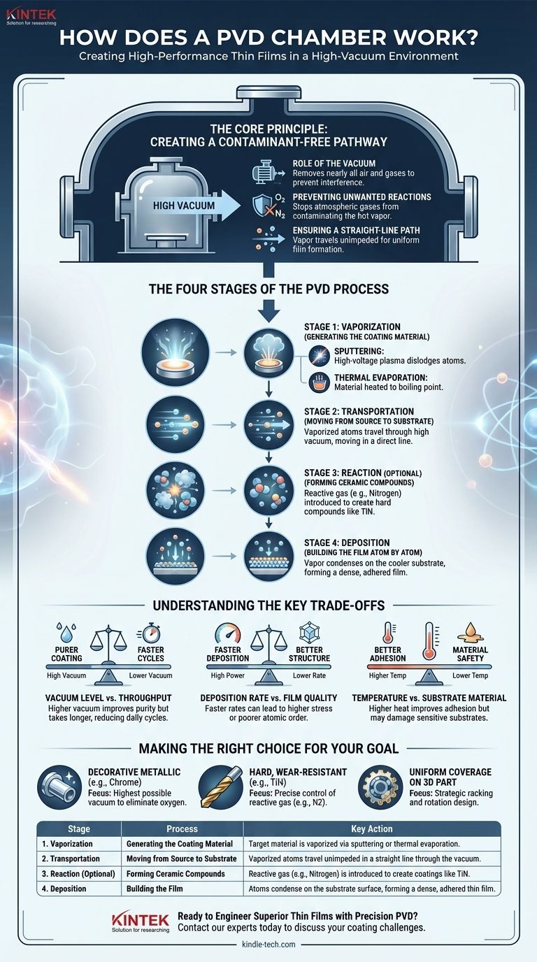 Como funciona uma câmara de PVD? Desvendando os Segredos do Revestimento de Película Fina de Alto Desempenho Guia Visual