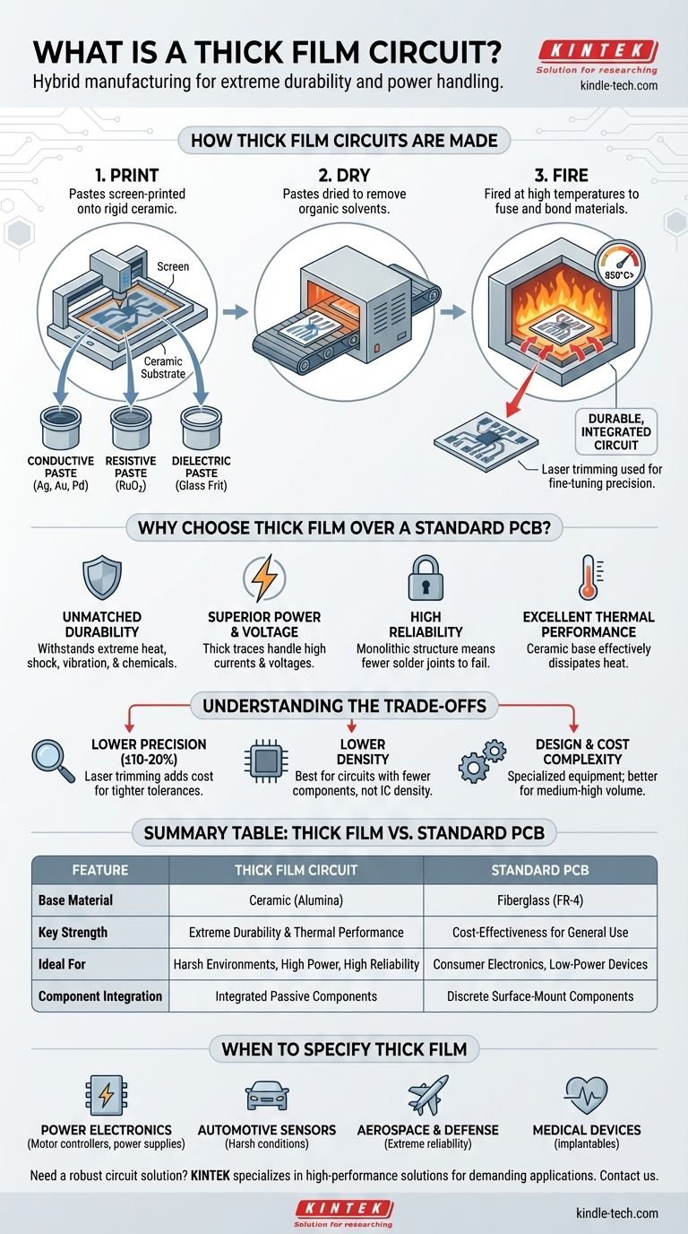 ¿Qué es un circuito de película gruesa? Una solución de electrónica híbrida duradera y de alta potencia Guía Visual