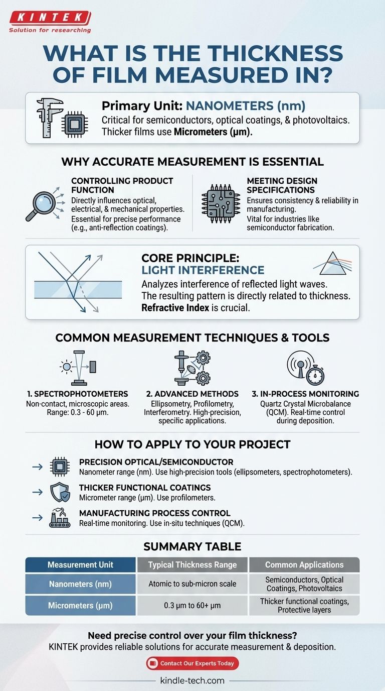ما هو مقياس سمك الفيلم؟ فهم النانومترات والميكرونات وتقنيات القياس دليل مرئي